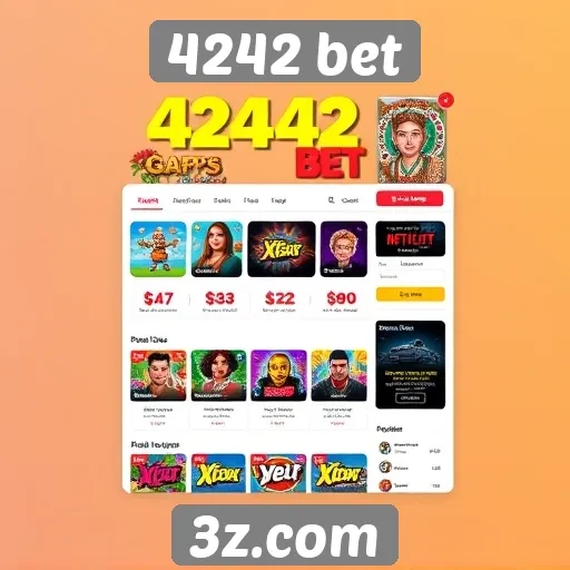 Acessibilidade e usabilidade do site 4242 bet