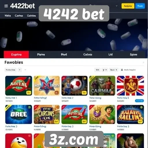 Variedade de jogos disponíveis na 4242 bet